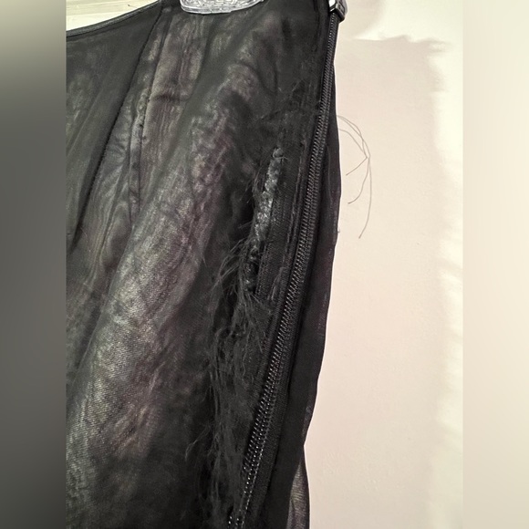 Tahari Petite - blue silk and rayon velveteen skirt - size 4P - Picture 11 of 12